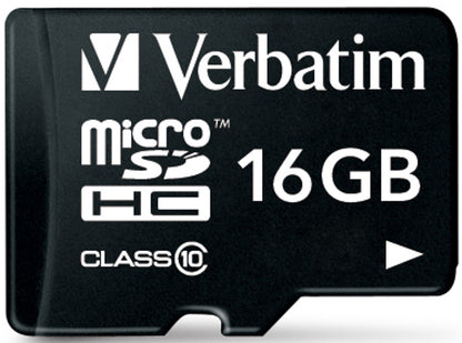 Scheda di memoria microSDHC Verbatim, 16Gb, Classe 10 / UHS-1 U1, con adattatore 44082