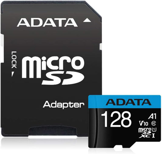 Scheda di memoria microSDXC Adata Premier, 128Gb, Classe 10 / UHS-1 U1, con adattatore AUSDX128GUICL10A1-RA1