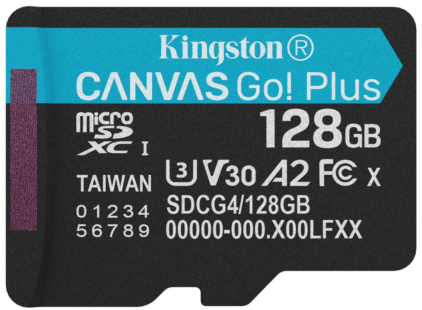 Scheda di Memoria microSDXC Kingston Canvas Go Plus Android A2, 128Gb, Classe 10 / UHS-1 U3 SDCG4/128GBSP