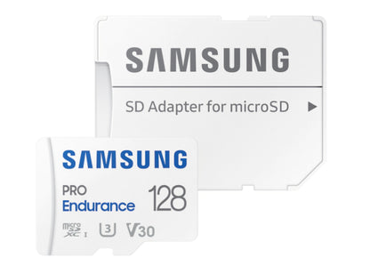 Scheda di memoria microSDXC Samsung PRO Endurance, 128Gb, Classe 10 / UHS-1 U3, Con Adattatore MB-MJ128KA/EU