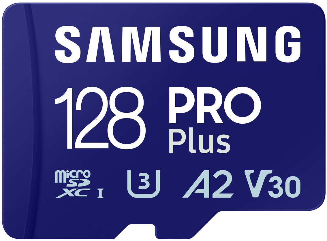 Scheda di memoria microSDXC Samsung PRO Plus, 128Gb, Classe 10 / UHS-1 U3, Con Adattatore MB-MD128SA/EU