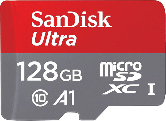 Scheda di Memoria microSDXC SanDisk Ultra Android A1, 128Gb, Classe 10 / UHS-1 U1 SDSQUAB-128G-GN6MN