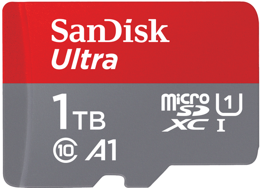 Scheda di Memoria microSDXC SanDisk Ultra Android A1, 1TB, Classe 10 / UHS-1 U1 SDSQUAC-1T00-GN6MN