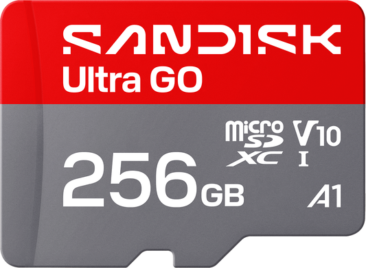 Scheda di memoria microSDXC SanDisk Ultra GO Android A1, 256Gb, Classe 10 / UHS-1 U1 SDSQUGN-256G-GN6MN
