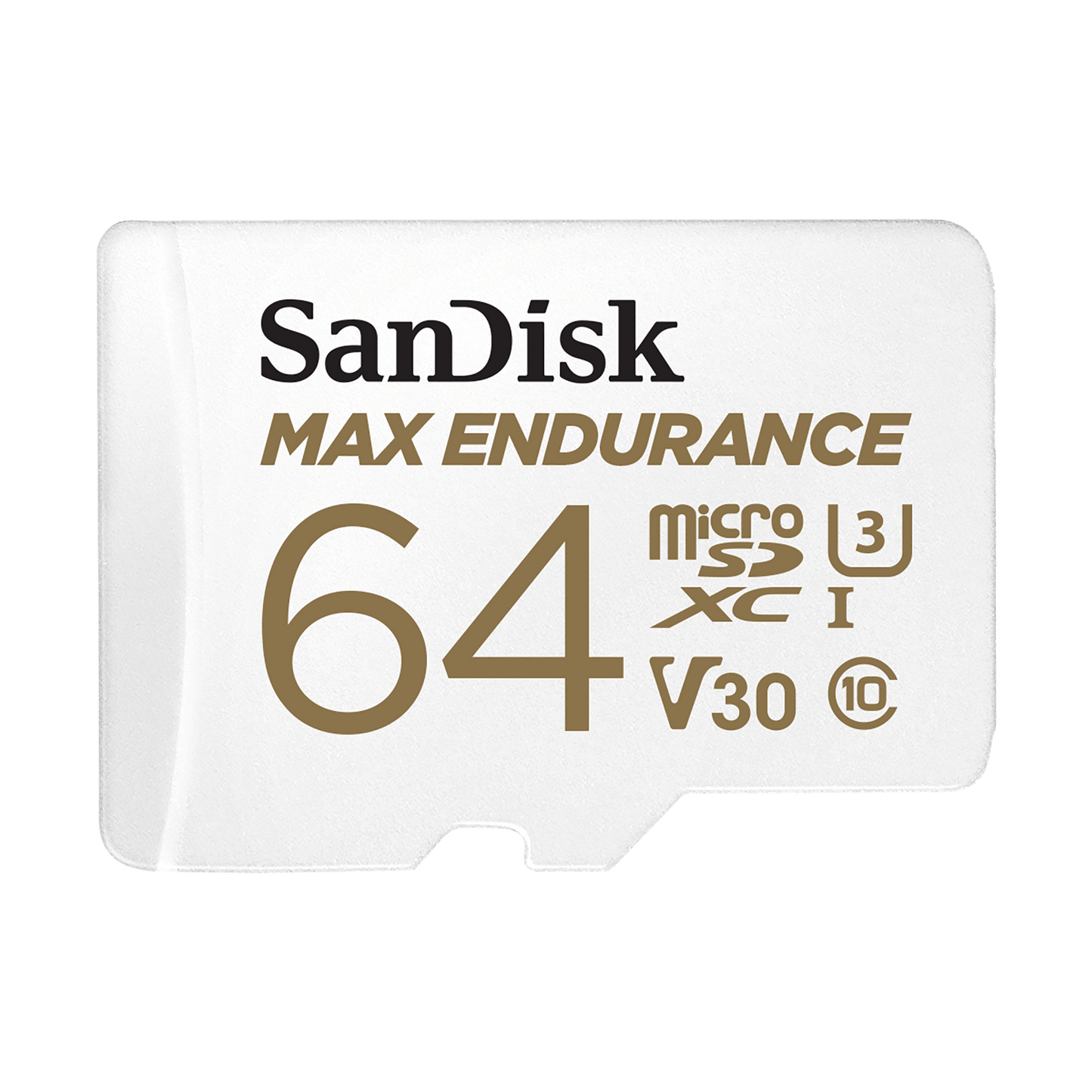 Scheda di Memoria microSDXC SanDisk MAX Endurance, 64Gb, Classe 10 / UHS-1 U3, Con Adattatore SDSQQVR-064G-GN6IA