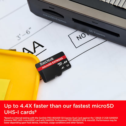 Scheda di Memoria microSDXC SanDisk Express, 128Gb, Classe 10 / UHS-1 U3 SDSQXFN-128G-GN4NN