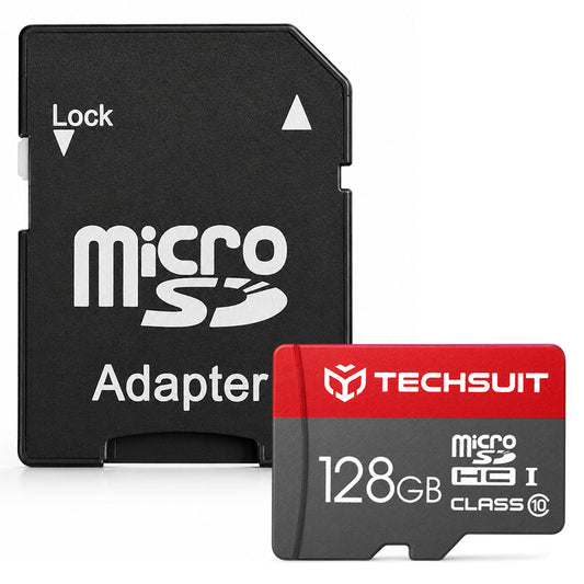 Scheda di memoria microSDXC Techsuit THCM26, 128Gb, Classe 10, con adattatore