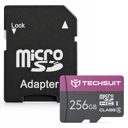 Scheda di memoria microSDXC Techsuit THCM27, 256Gb, Classe 6, con adattatore