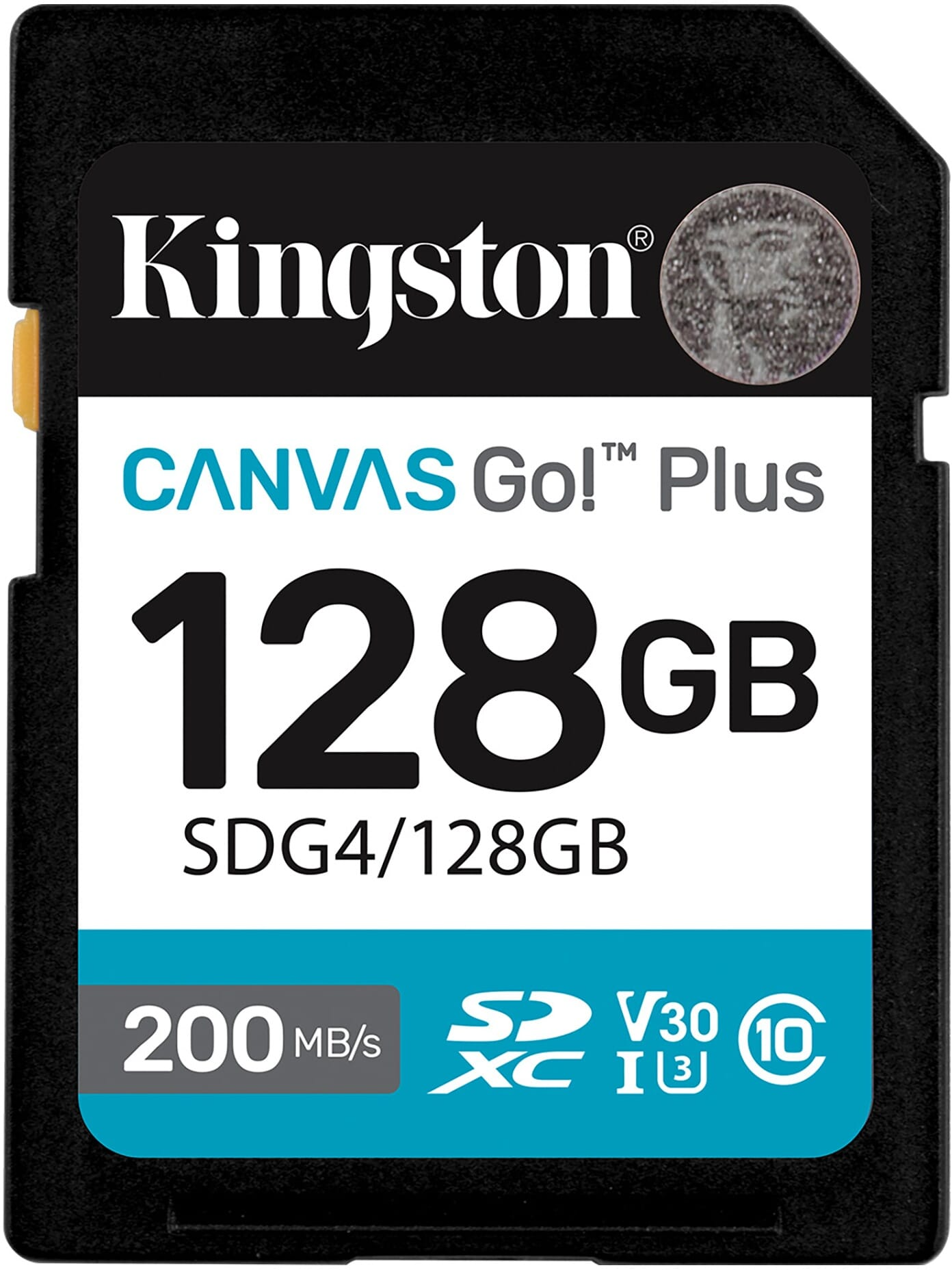 Kingston Canvas Go Plus SDXC Memory Card, 128GB, Class 10 / UHS-1 U3 SDG4/128GB