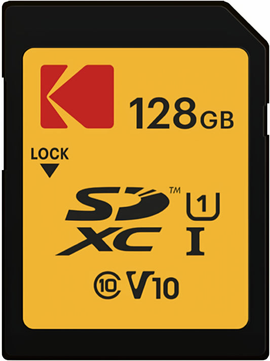 Scheda di memoria SDXC Kodak Premium Performance, 128Gb, Classe 10 / UHS-1 U1 EKMSD128GXC10K