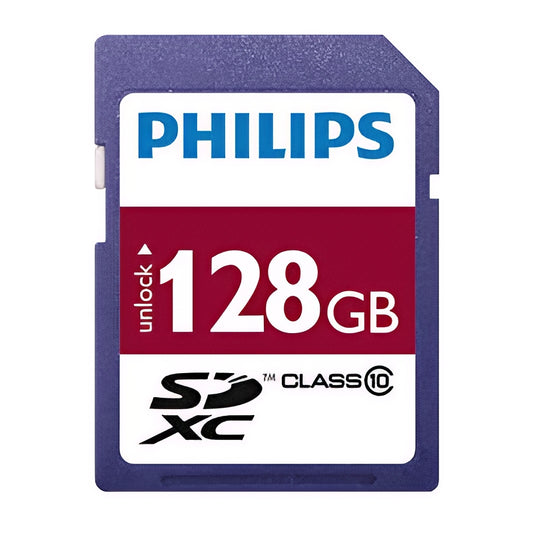 Scheda di Memoria SDXC Philips, 128Gb, Classe 10 FM12SD55B/10