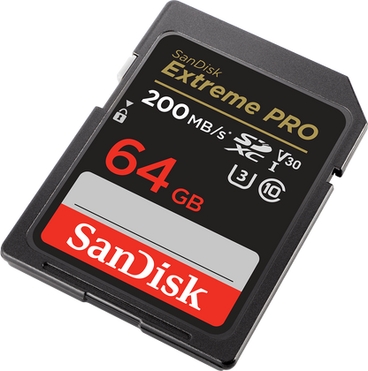 Scheda di Memoria SDXC SanDisk Extreme Pro, 64Gb, Classe 10 / UHS-1 U3 SDSDXXU-064G-GN4IN
