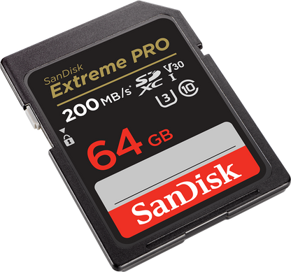 Scheda di Memoria SDXC SanDisk Extreme Pro, 64Gb, Classe 10 / UHS-1 U3 SDSDXXU-064G-GN4IN