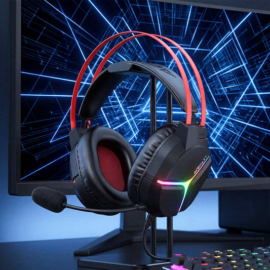 Cuffie Gaming 3.5mm Acefast H16, RGB, 2m, Nere