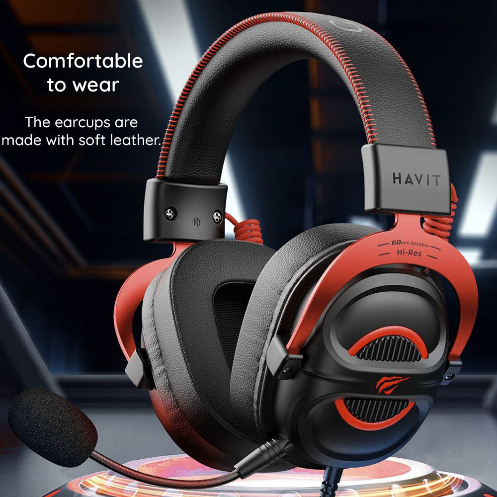 Cuffie Gaming 3.5mm HAVIT H2002E Pro, 2m, Nere