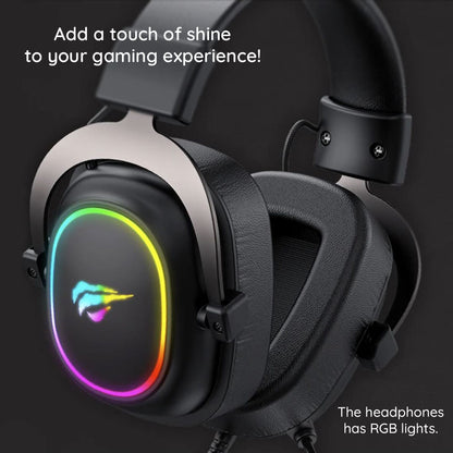 Cuffie Gaming 3.5mm HAVIT H2002P, 2m, Nere