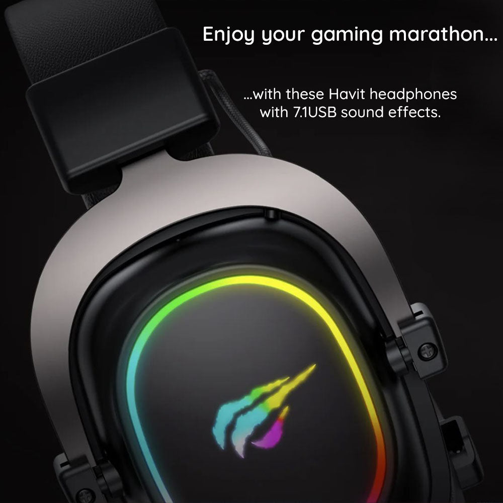 Cuffie Gaming 3.5mm HAVIT H2002P, 2m, Nere