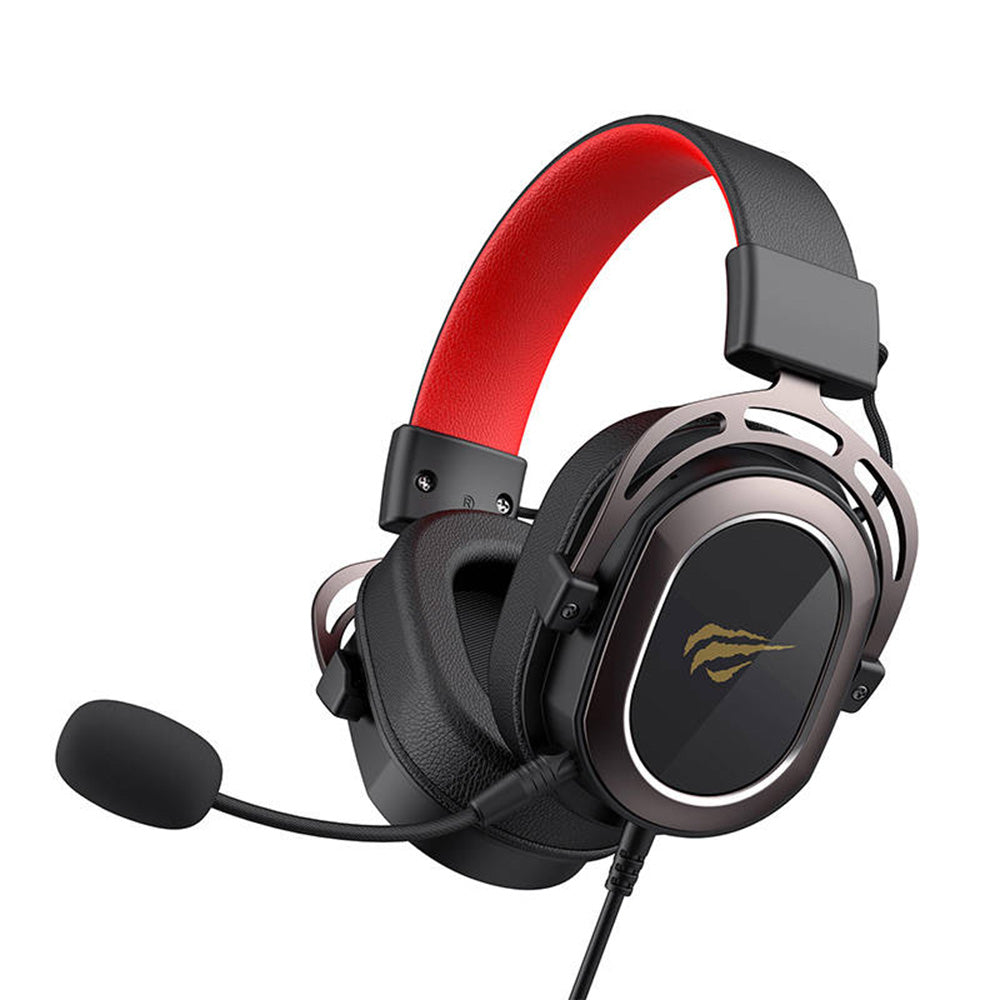 Cuffie Gaming 3.5mm HAVIT H2008d, 2m, Nere Rosse