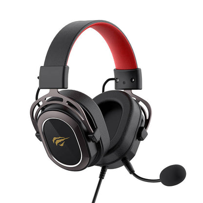 Cuffie Gaming 3.5mm HAVIT H2008d, 2m, Nere Rosse