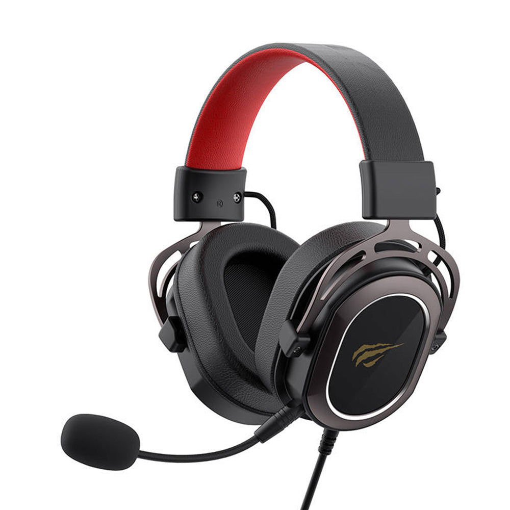 Cuffie Gaming 3.5mm HAVIT H2008d, 2m, Nere Rosse