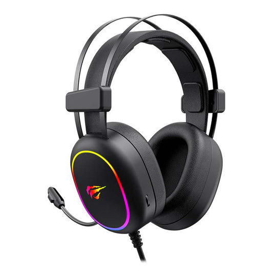 Cuffie Gaming 3.5mm HAVIT H2016d, RGB, 2m, Nere