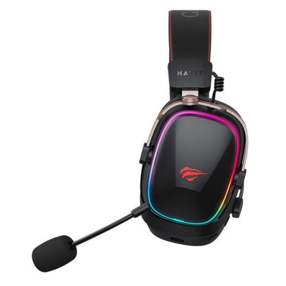Cuffie Gaming Wireless HAVIT H2039BG, RGB, BT / Wi-Fi / Cablate, Nere Ocra