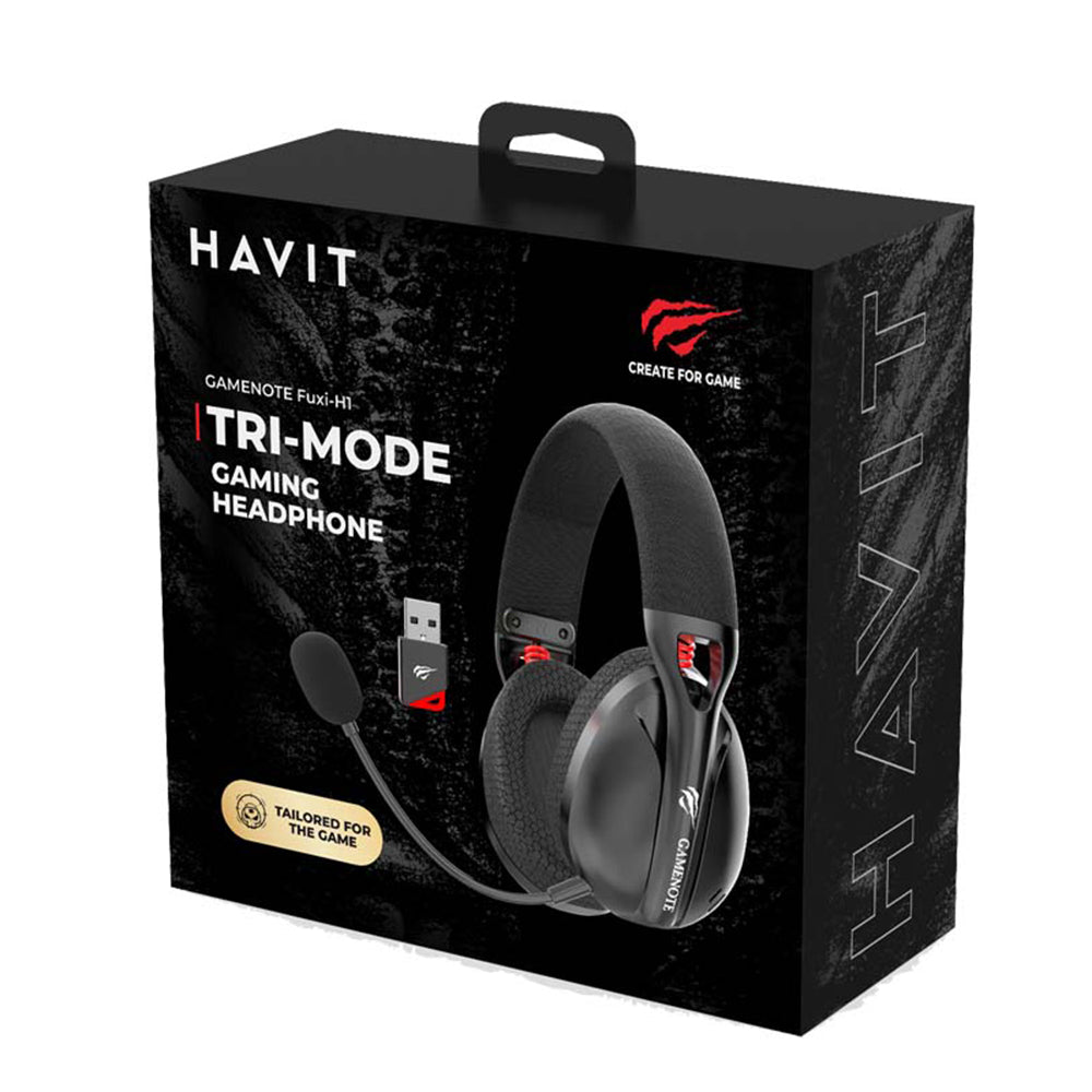 Cuffie Gaming Wireless HAVIT Fuxi-H3, Grigie