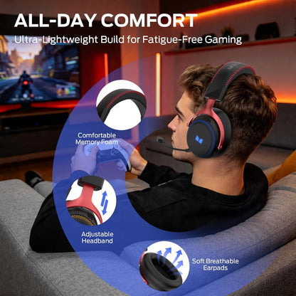 Cuffie Gaming Wireless Monster Mission 350, BT / Wi-Fi / Cablate, Nere