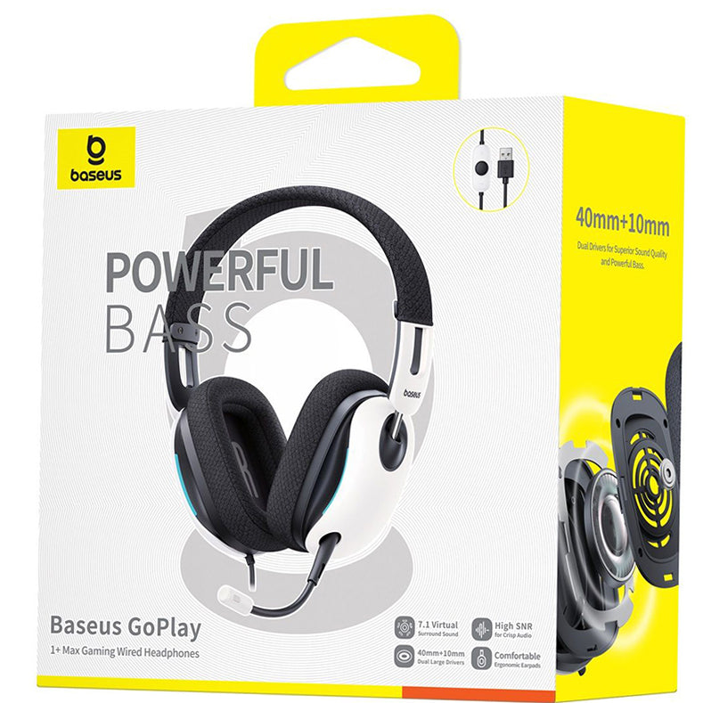 Cuffie USB-A Baseus GoPlay 1+ Max, Bianche A00181003213-00