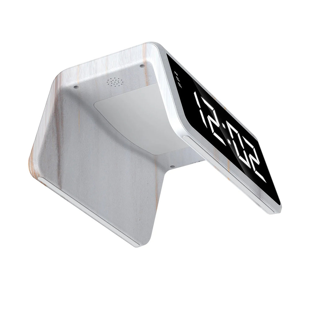 Orologio Digitale HAVIT W320 con Ricarica Wireless QI, Bianco