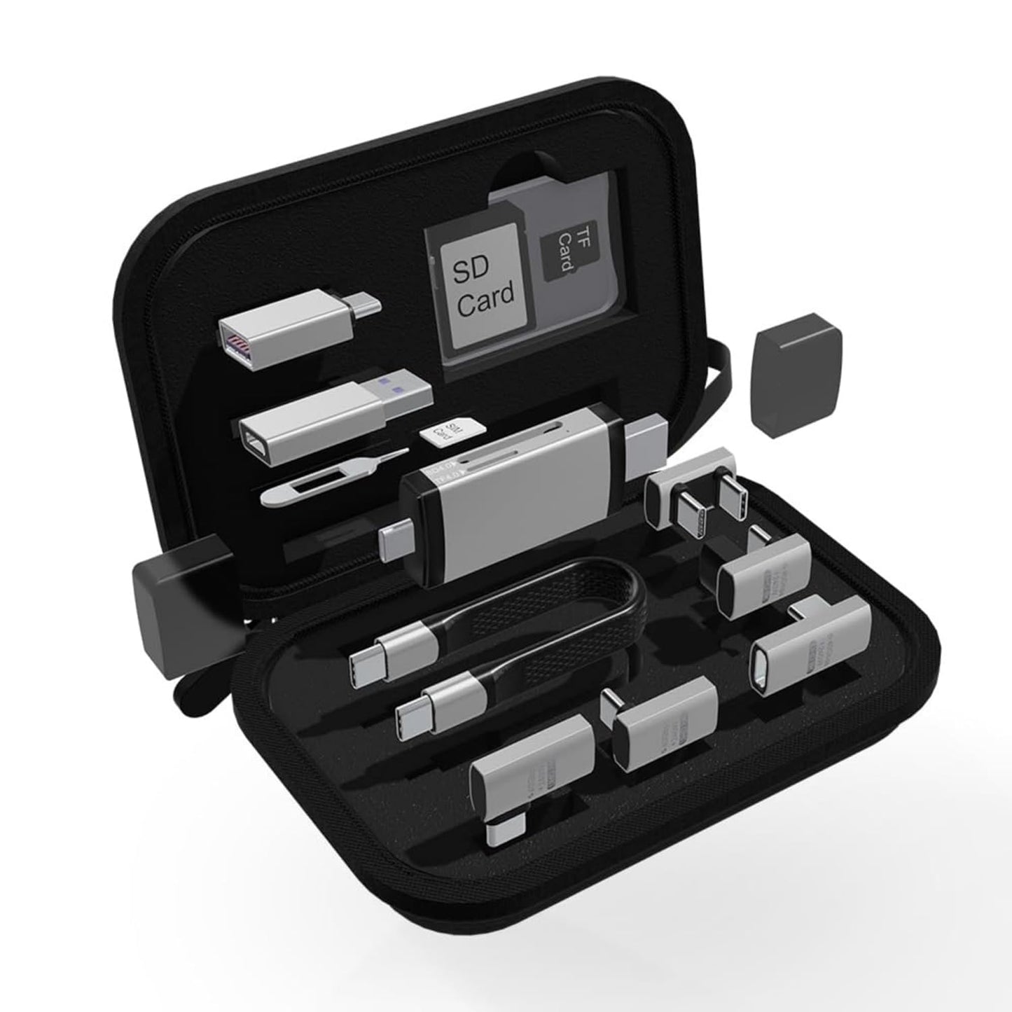 Lettore di schede USB / USB-C OEM OmniLink Pro-003 Travel, 10in1, Grigio