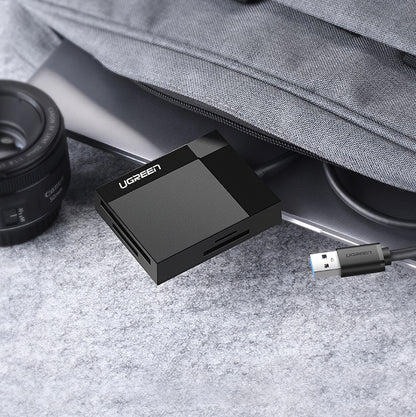 Lettore di schede USB 3.0 UGREEN CR125, SD - microSD - CF - MS, Nero