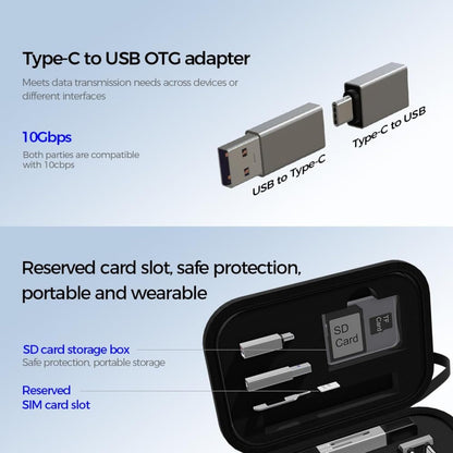 Lettore di schede USB / USB-C OEM OmniLink Pro-003 Travel, 10in1, Grigio