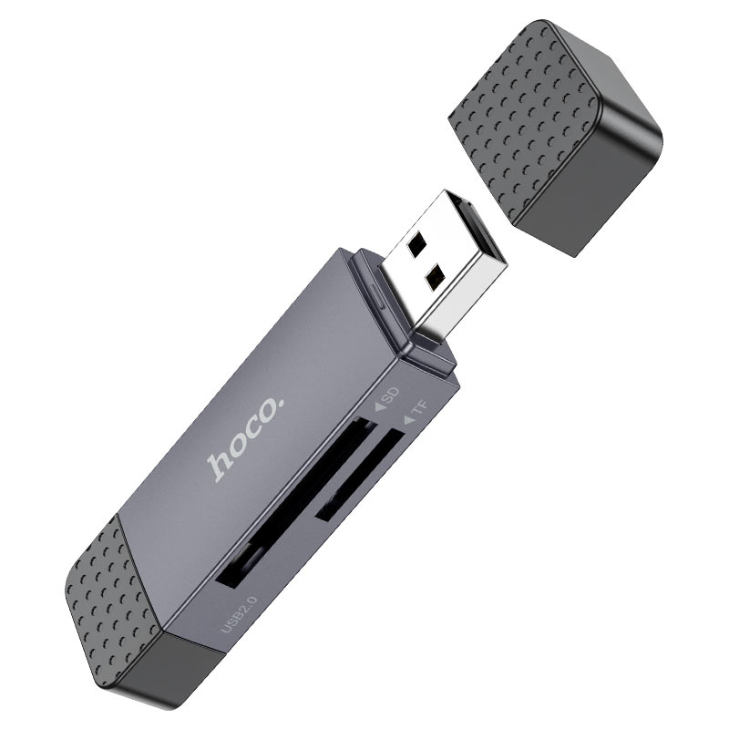 Lettore di schede USB 3.0 / USB-C HOCO HB45, SD - microSD, Grigio