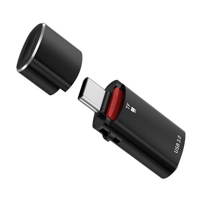 Lettore di schede USB-C Techsuit AluVoltX, USB-A (OTG) - microSD, Nero