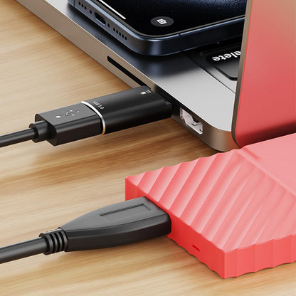 Lettore di schede USB-C Techsuit AluVoltX, USB-A (OTG) - microSD, Nero