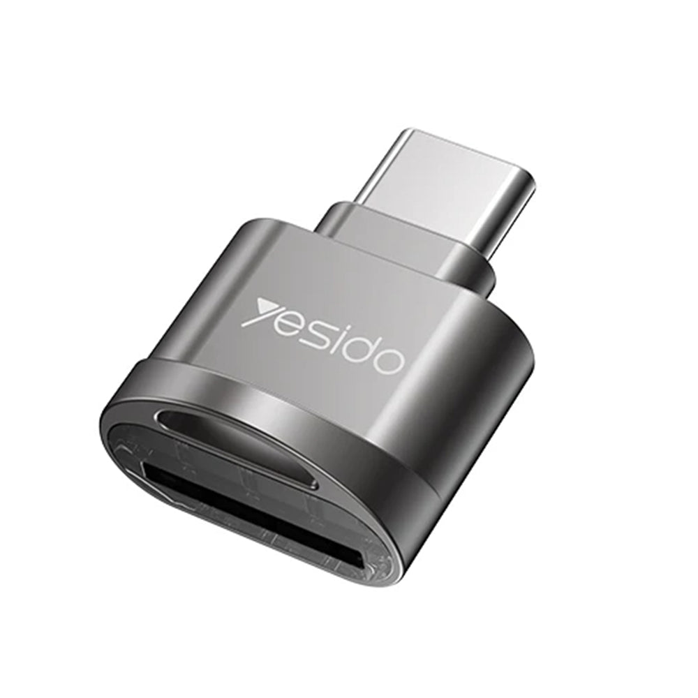 Lettore di schede USB-C Yesido GS19, USB-A (OTG) - microSD, Grigio