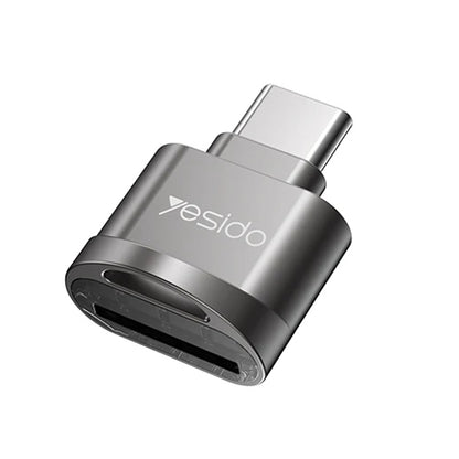 Lettore di schede USB-C Yesido GS19, USB-A (OTG) - microSD, Grigio