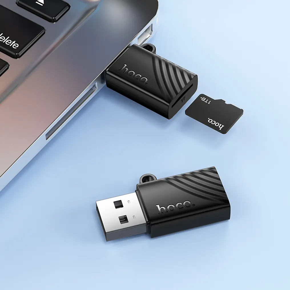 Lettore di Schede USB HOCO HB53, microSD, Nero
