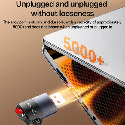 Lettore di schede USB Yesido GS36, microSD, Nero