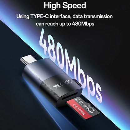 Lettore di schede USB Yesido GS37, microSD, Nero