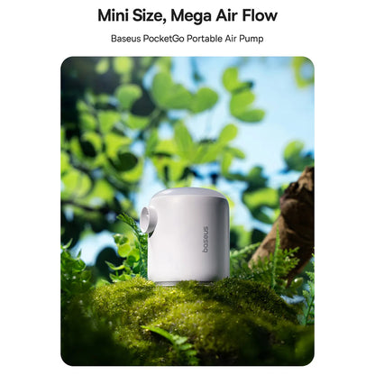 Pompa Baseus PocketGo per materassini gonfiabili, Bianca C11157700221-00