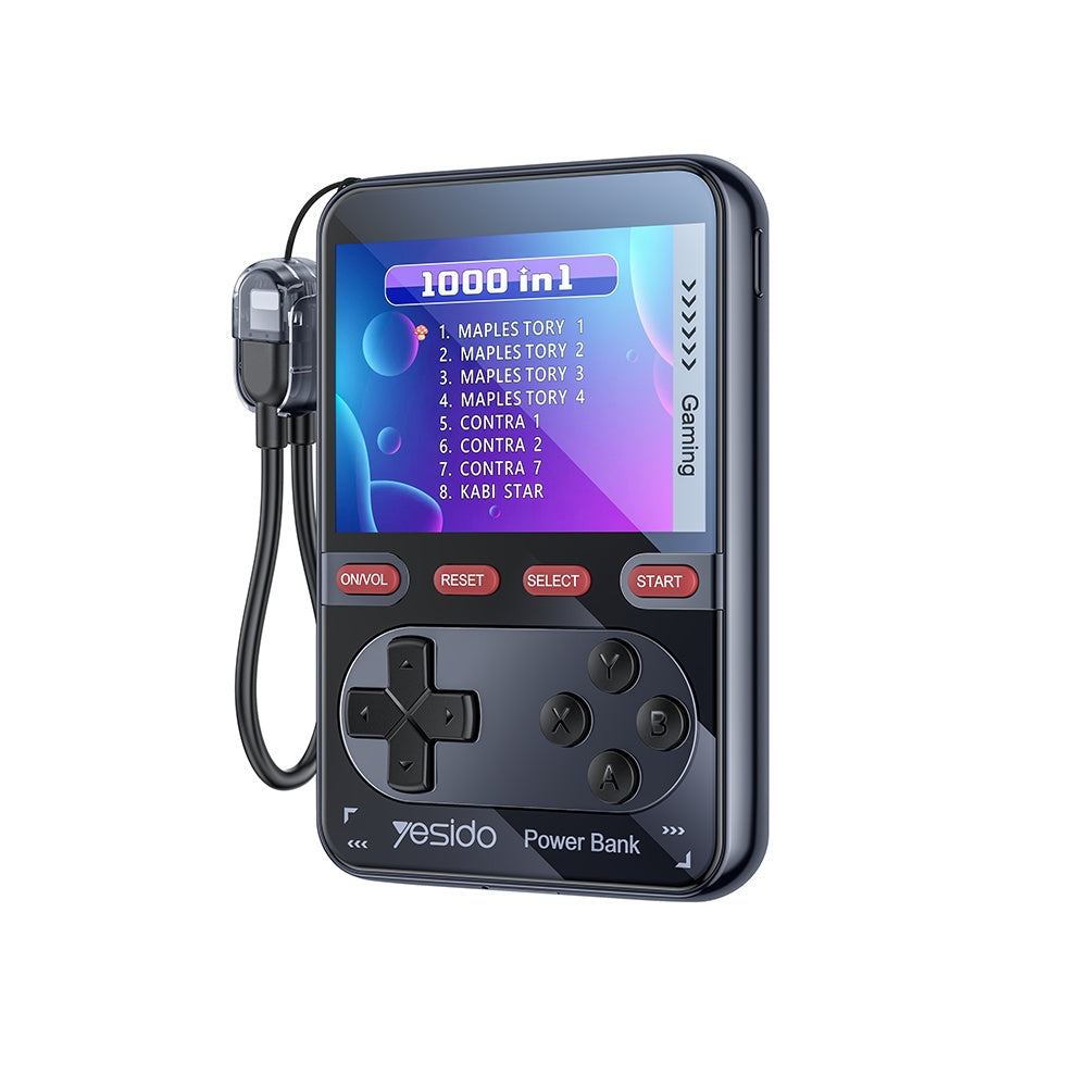 Console di Gioco Portatile con Batteria Esterna Yesido YP87, Nera