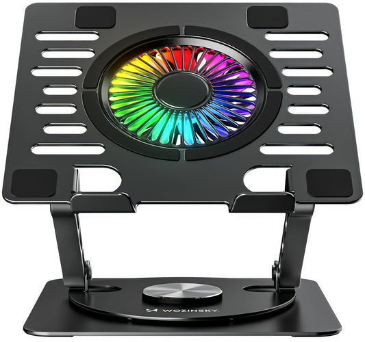 Supporto di raffreddamento WZK CoolBase per laptop da 10 a 16 pollici, RGB, nero