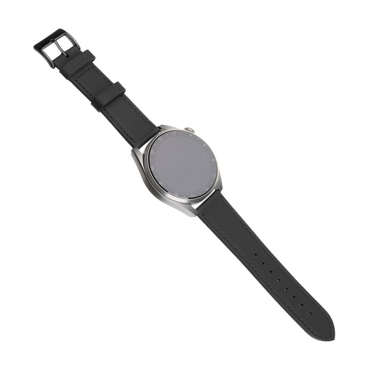 Cinturino Fixed Leather per Huawei Watch / Xiaomi Watch Series, 22mm, Nero.