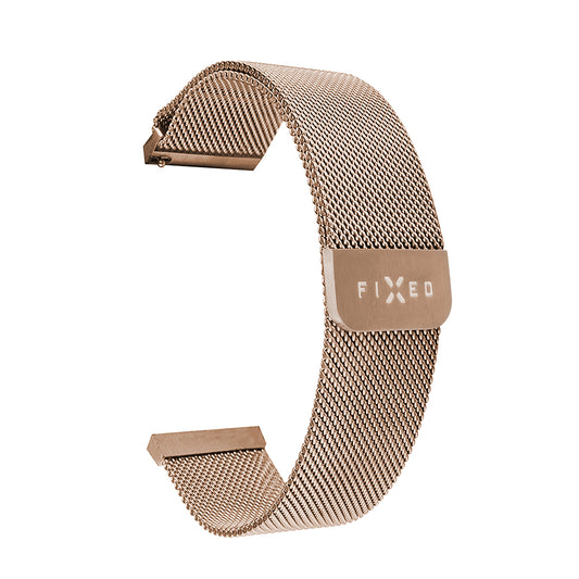 Cinturino Fixed Mesh per Huawei Watch / Garmin Watch Series, 18mm, Rosa Oro