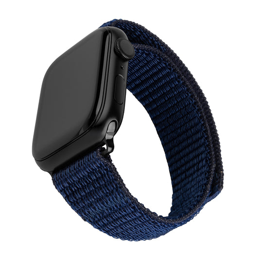 Cinturino Fixed Nylon Sporty per Apple Watch 42mm / 41mm / 40mm / 38mm Series, Blu Scuro
