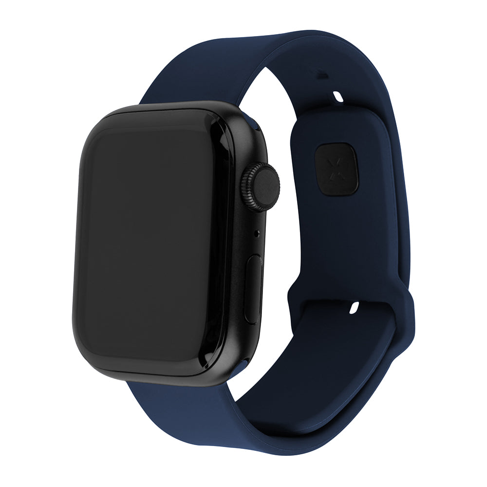 Cinturino Fixed Silicone Sporty per Apple Watch 49mm / 46mm / 45mm / 44mm / 42mm Series, Blu