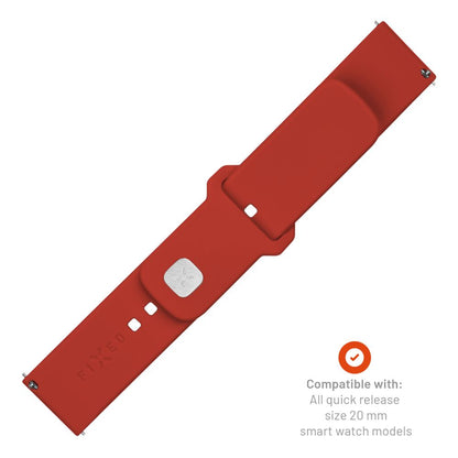 Cinturino Fixed Silicone Sporty per Samsung Galaxy Watch / Huawei Watch Series, 20mm, Rosso