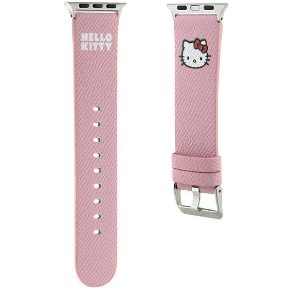 Cinturino Hello Kitty Leather Kitty Head per Apple Watch 42mm / 41mm / 40mm / 38mm Series, Rosa